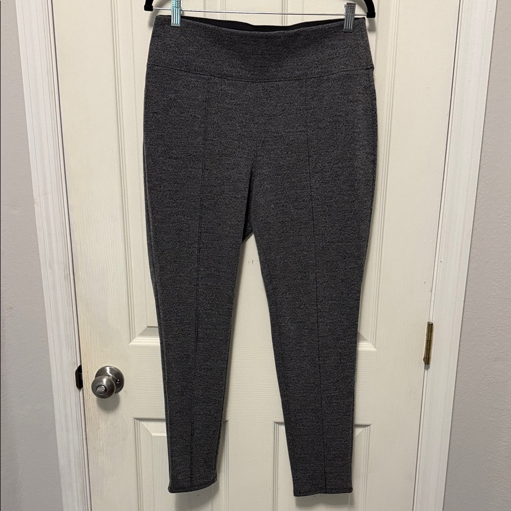 Nine West Dark Gray Ponte Seam-Front Leggings